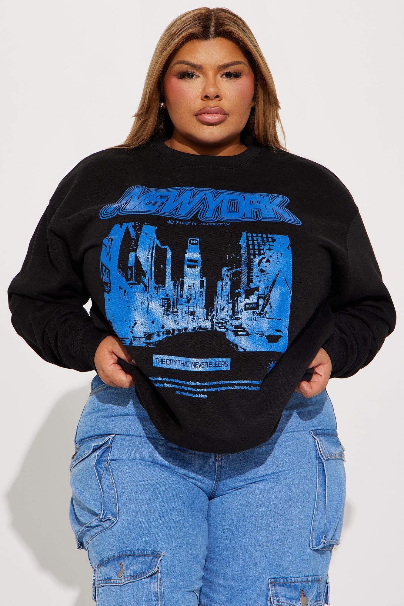 New York Night Life Sweatshirt - Black sold by Fashion Nova product image thumbnail 5