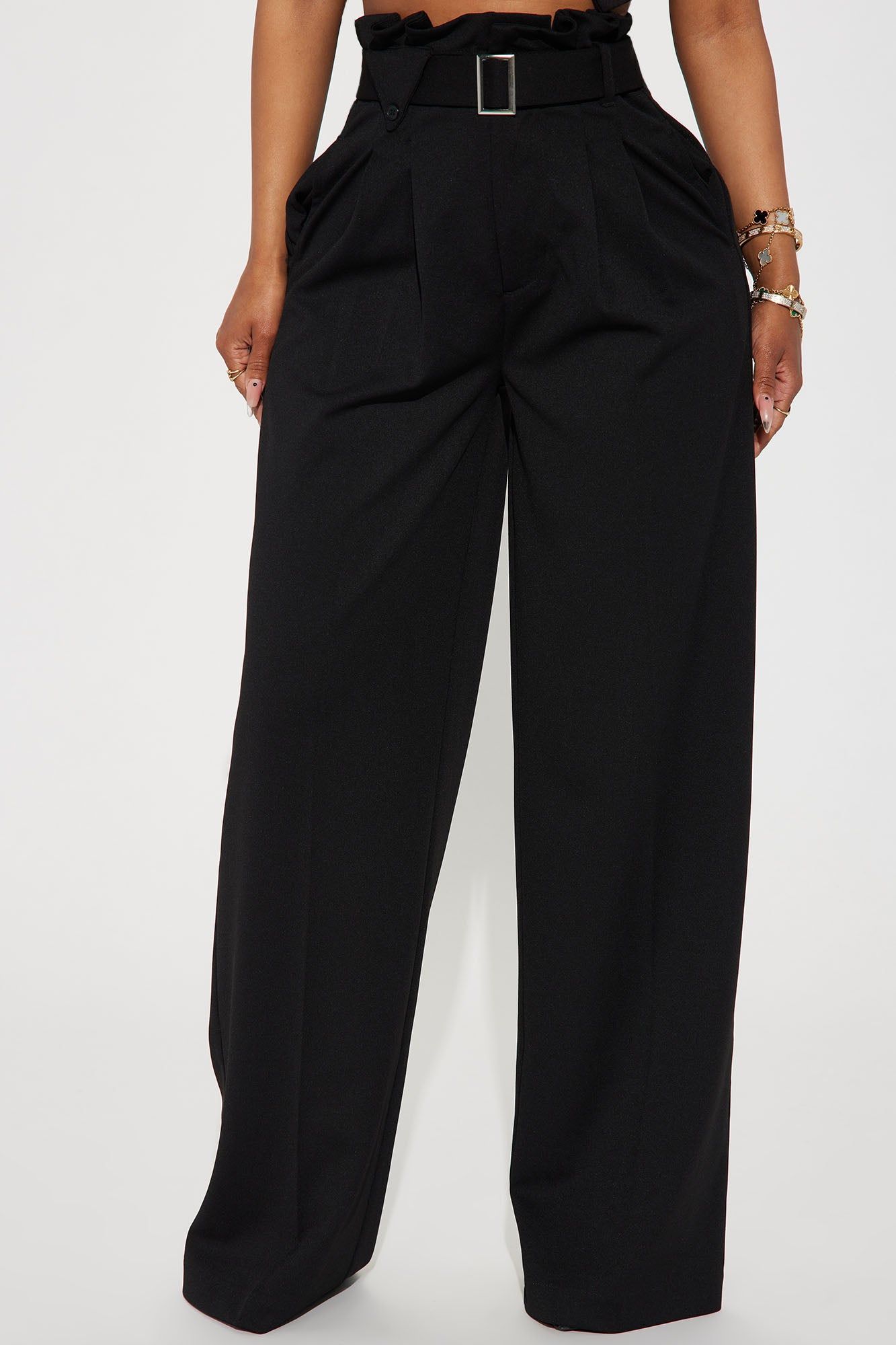 Amelia Wide Leg Trouser - Black sold by Fashion Nova product image thumbnail 2