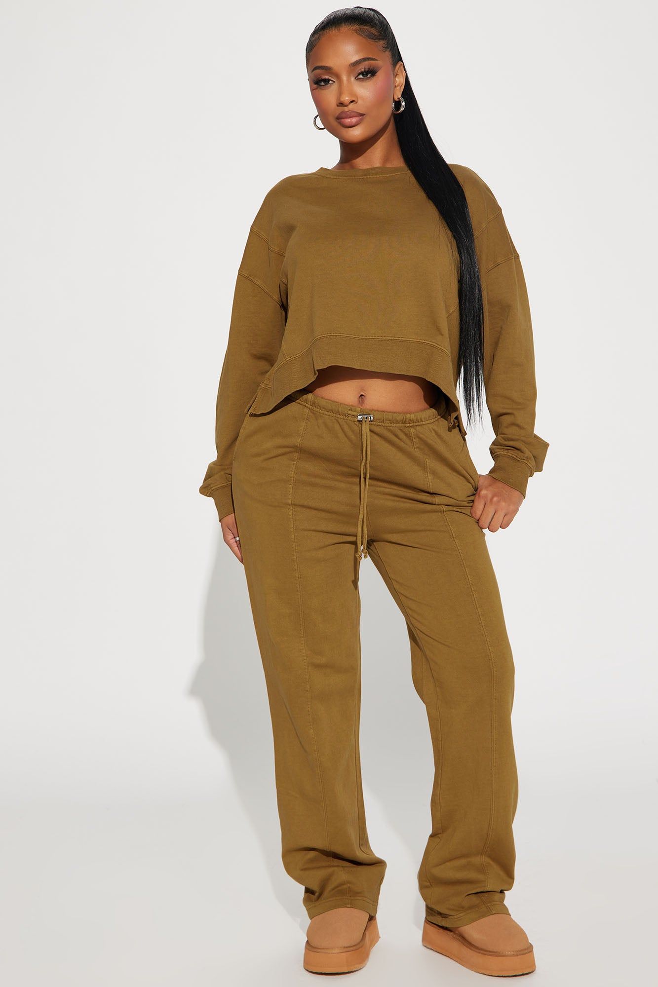 Take It Easy Lounge Pant - Brown sold by Fashion Nova