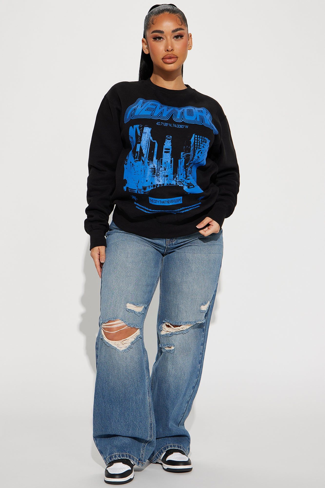 New York Night Life Sweatshirt - Black sold by Fashion Nova product image thumbnail 2