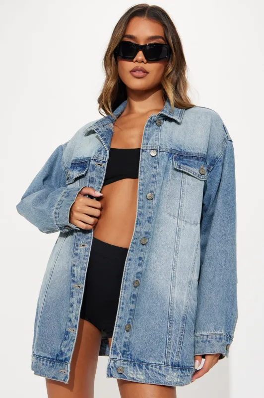 Losing Focus Denim Trucker Jackets - Light Wash sold by Fashion Nova