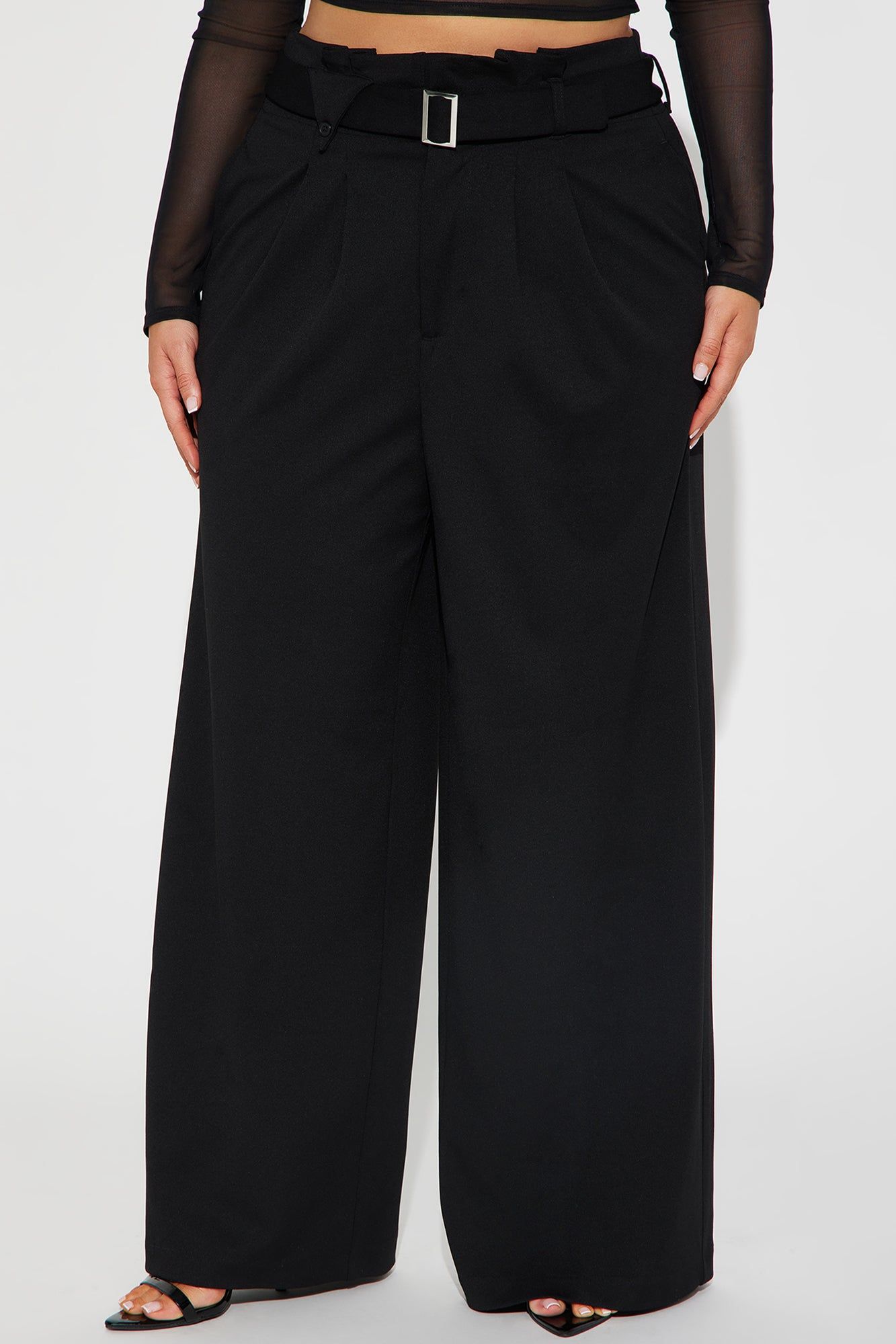 Amelia Wide Leg Trouser - Black sold by Fashion Nova product image thumbnail 5