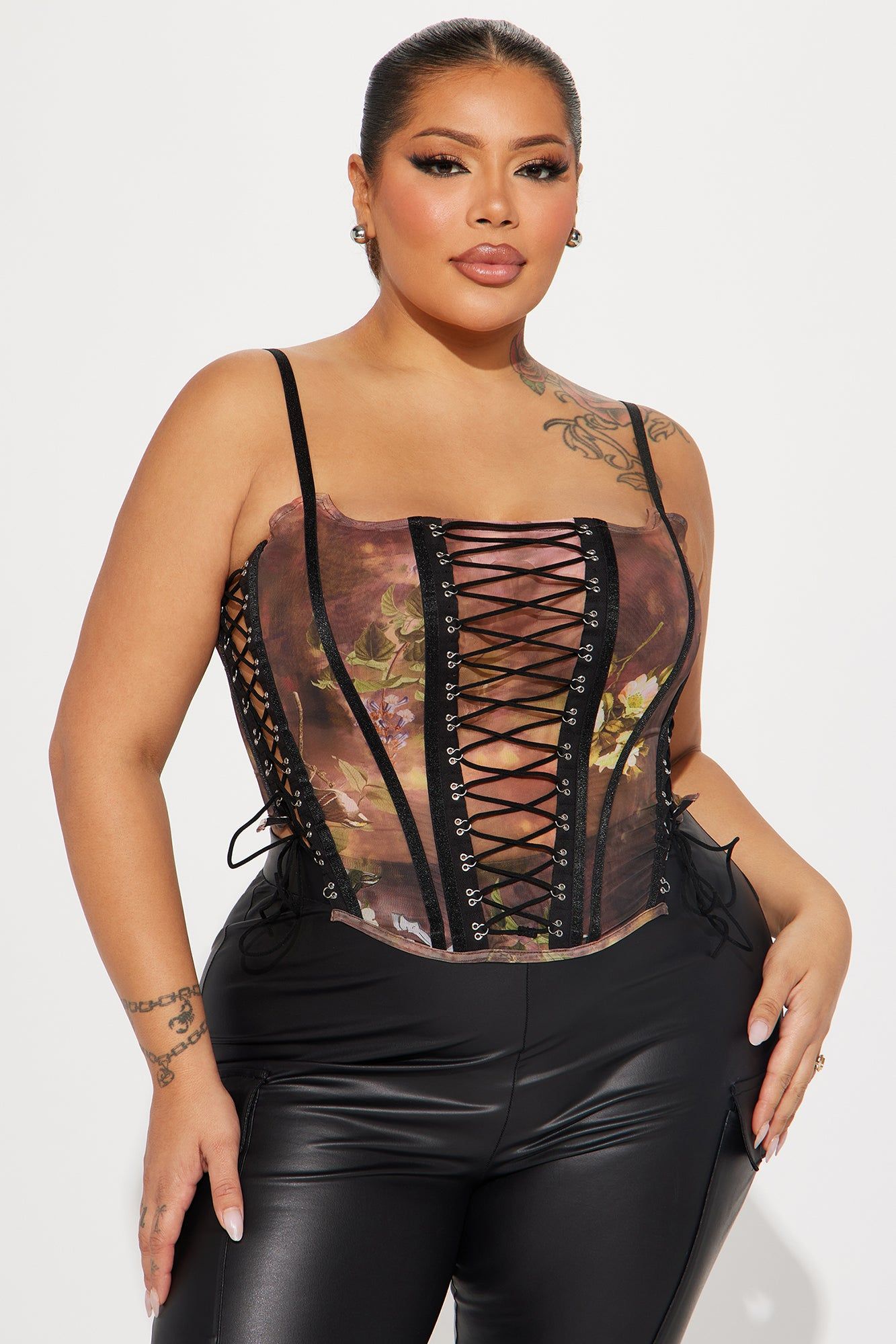 Love To Show Off Corset Top - Brown/combo sold by Fashion Nova product image thumbnail 4