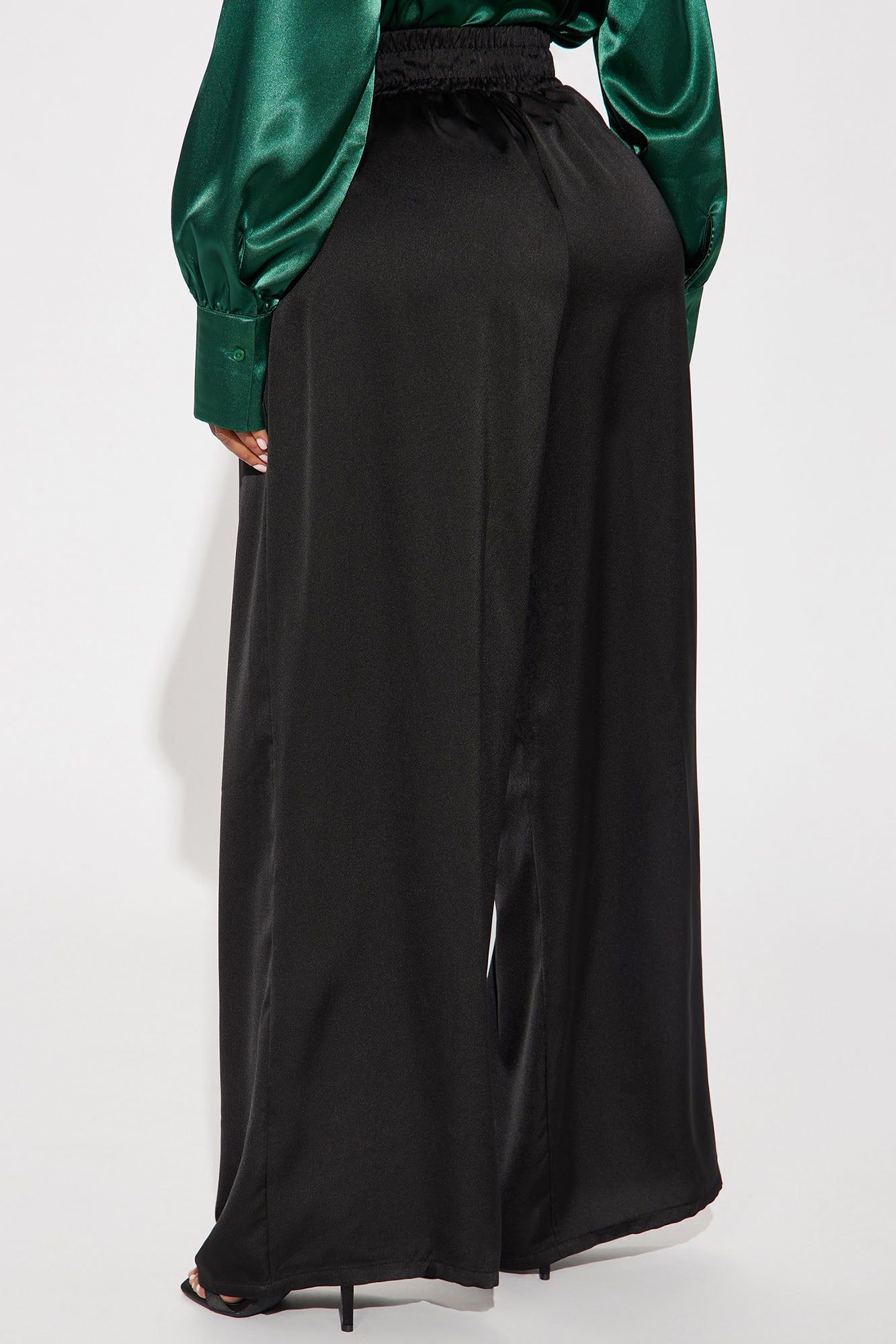 Love A Little Satin Trouser - Black sold by Fashion Nova product image thumbnail 3