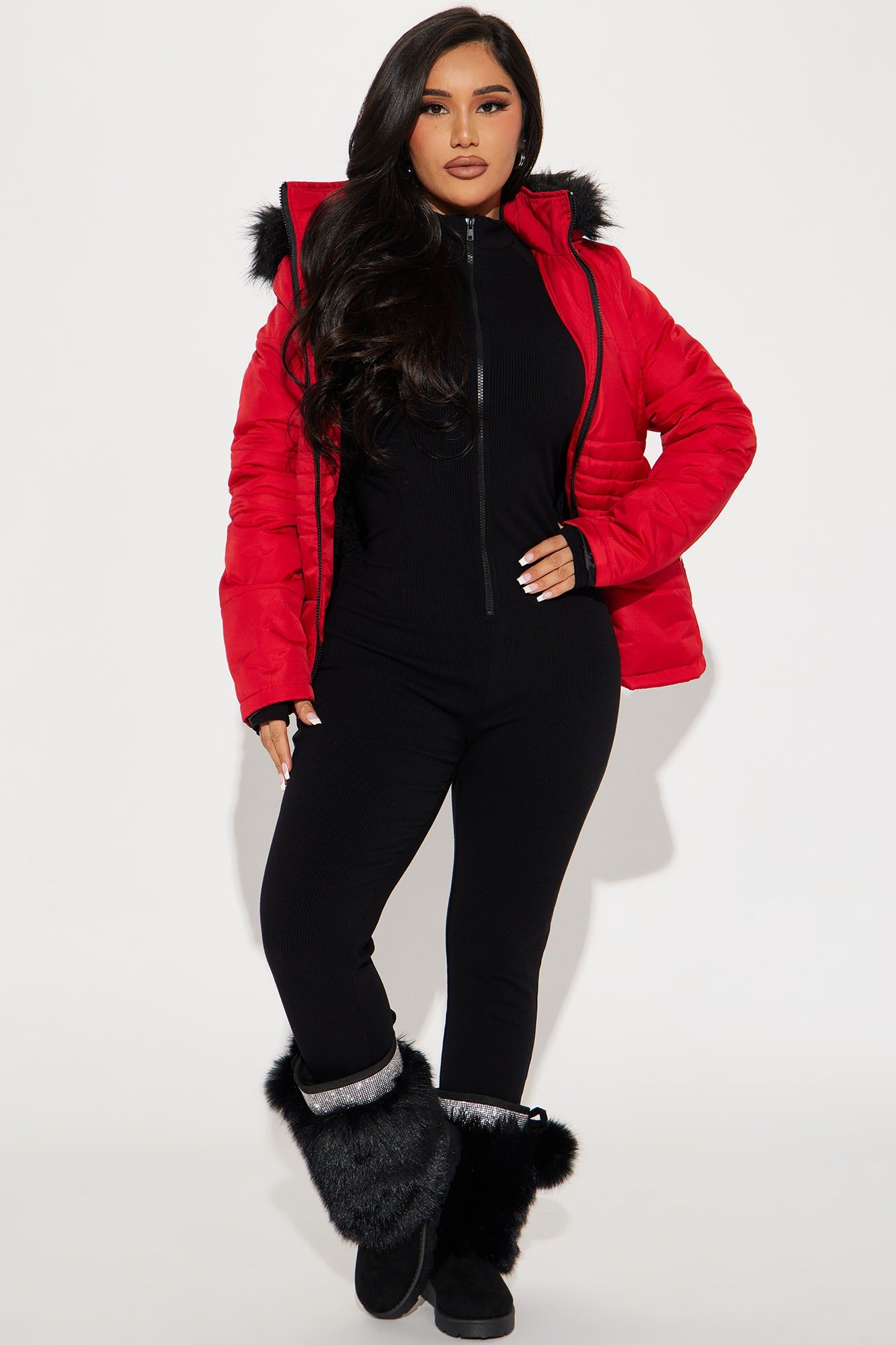 Snowmobile Ready Puffer Jacket - Red sold by Fashion Nova product image thumbnail 2