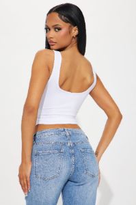 Gabriella Tank Top - White sold by Fashion Nova