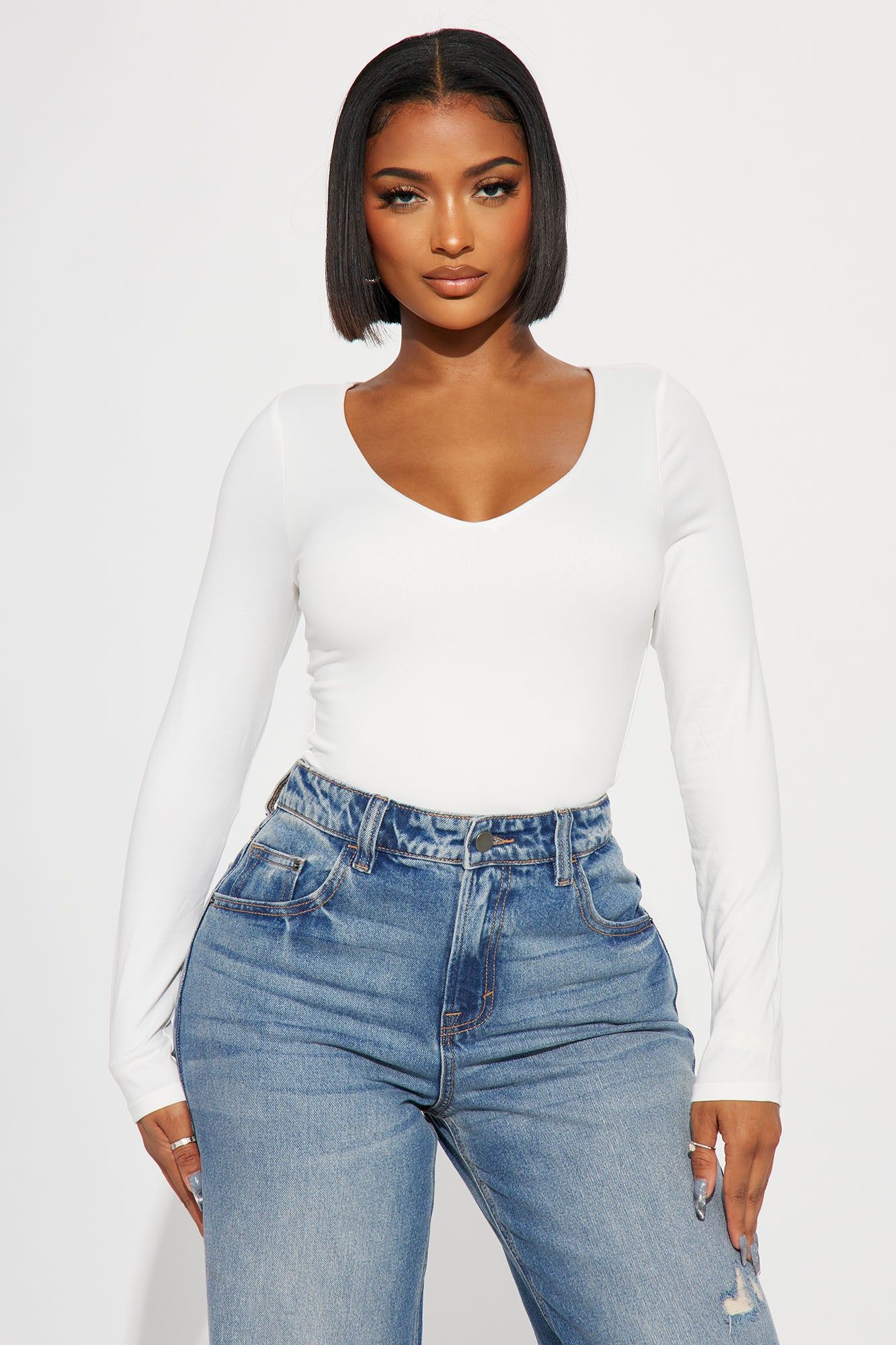 Myra Double Lined Top - White sold by Fashion Nova