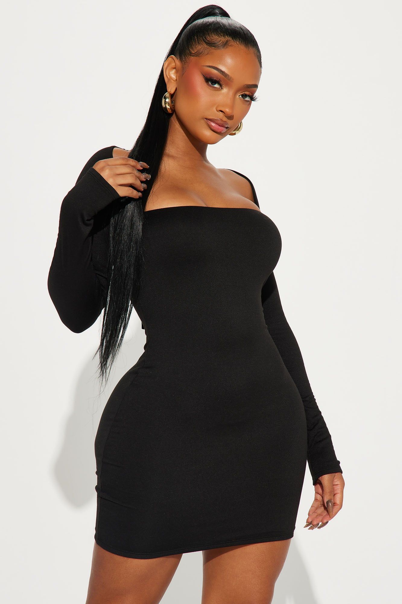 Jenna Double Lined Mini Dress - Black sold by Fashion Nova