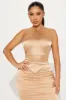 Amelia Satin Maxi Dress - Mocha sold by Fashion Nova