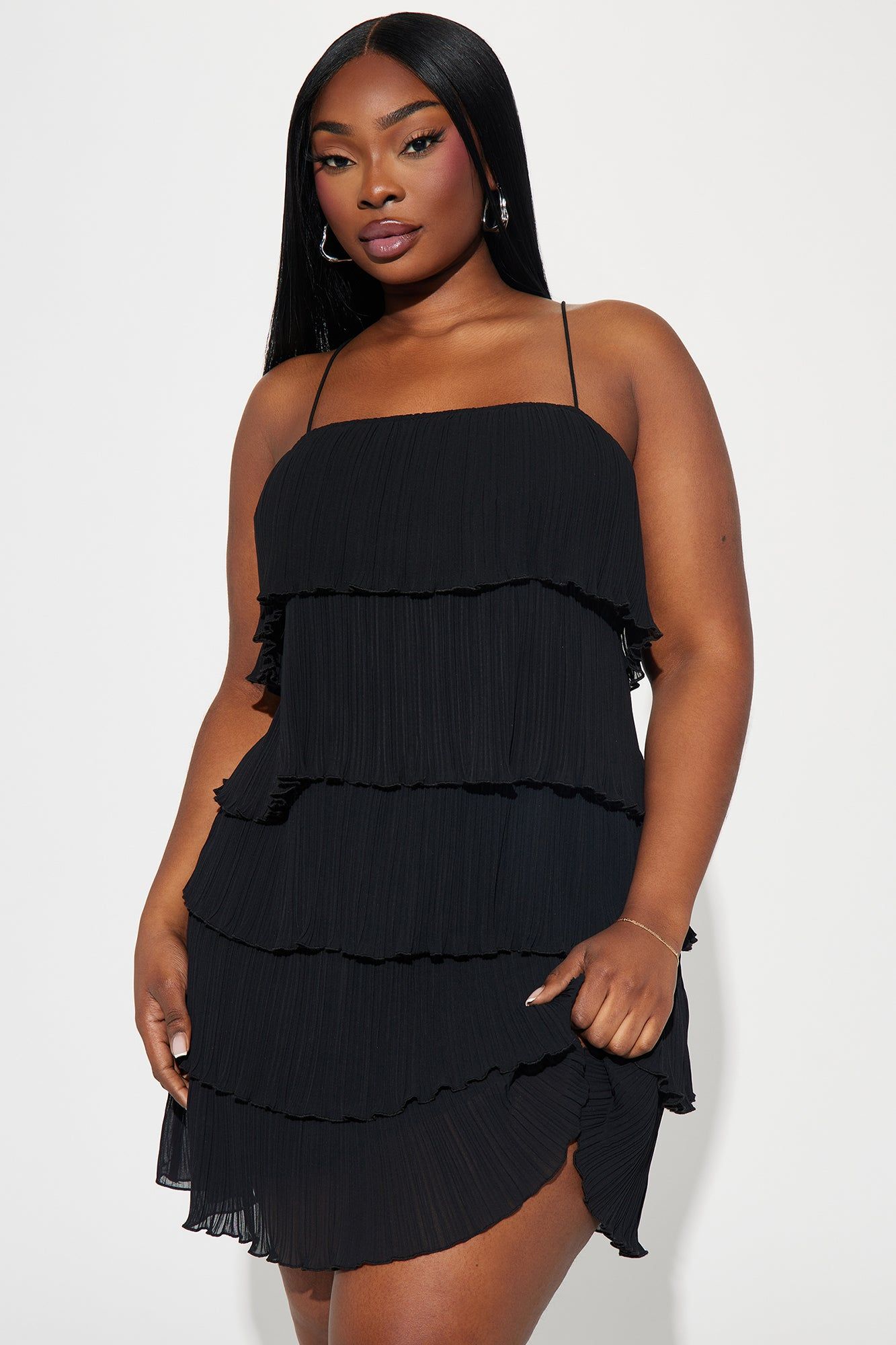 Reagan Chiffon Mini Dress - Black sold by Fashion Nova product image thumbnail 5