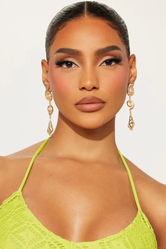Seaside Weekend Earrings - Gold sold by Fashion Nova