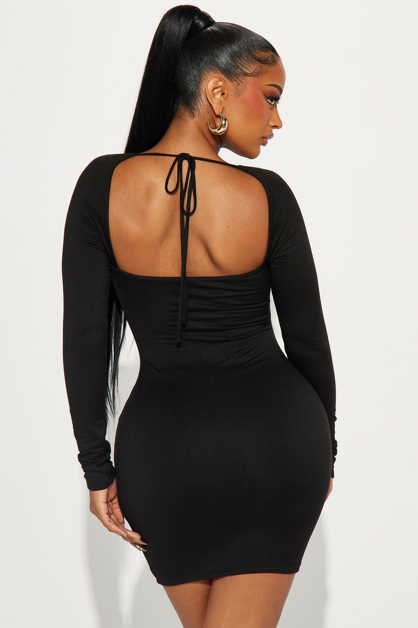 Jenna Double Lined Mini Dress - Black sold by Fashion Nova product image thumbnail 3