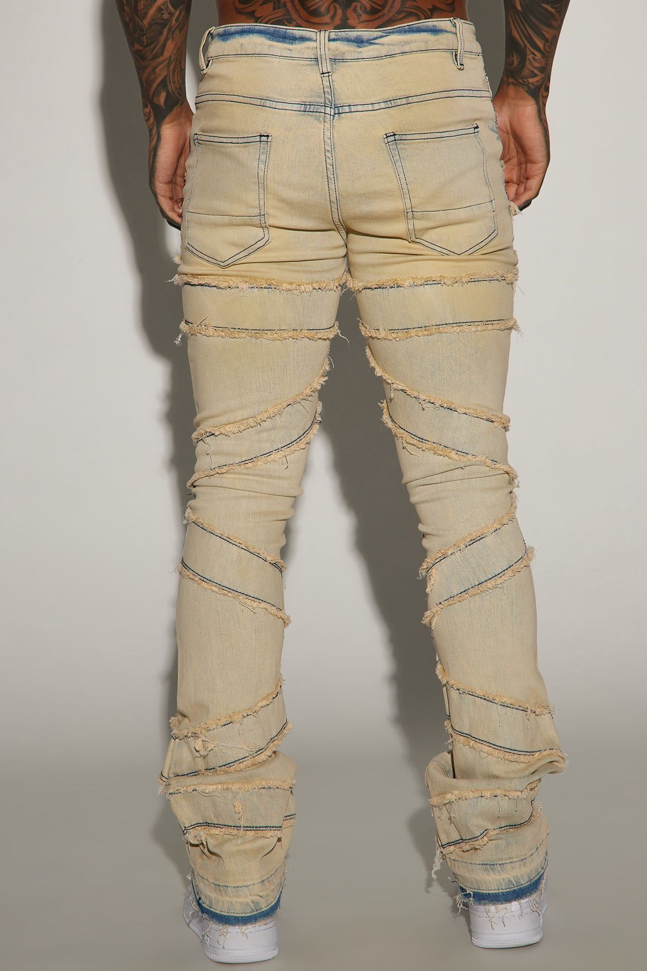 In All Ways Fray Stacked Skinny Flare Jeans - Vintage Wash sold by Fashion Nova product image thumbnail 4