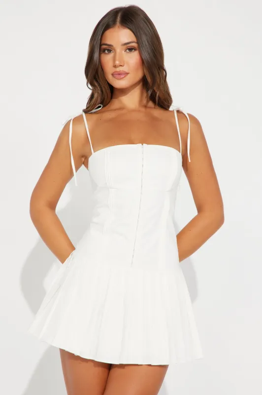 Piper Cotton Mini Dress - Off White sold by Fashion Nova