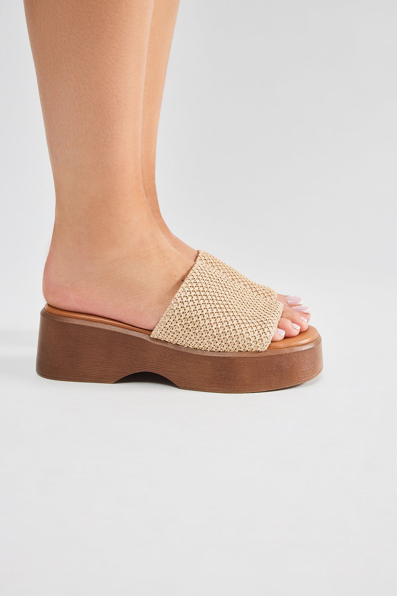Elaina Wedges - Natural/Combo sold by Fashion Nova product image thumbnail 4