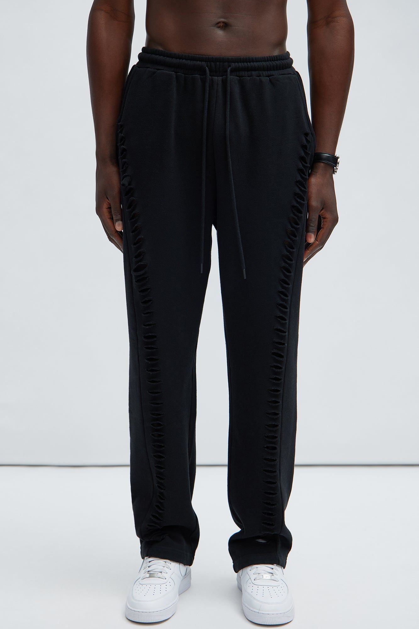 Slash It Tyson Straight Sweatpants - Black sold by Fashion Nova