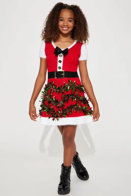 Mini Christmas Tinsel Dress - Red sold by Fashion Nova