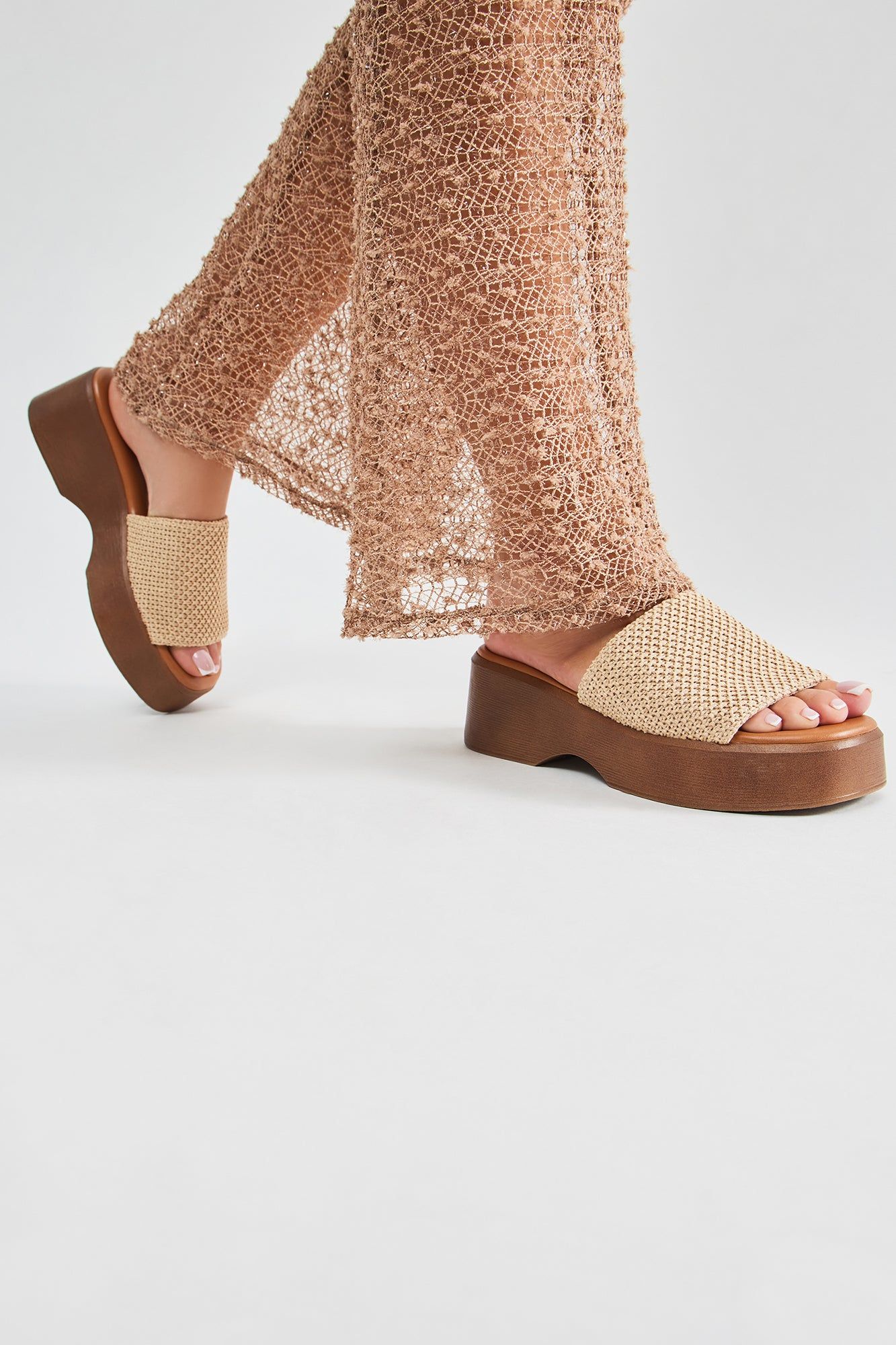 Elaina Wedges - Natural/Combo sold by Fashion Nova product image thumbnail 3