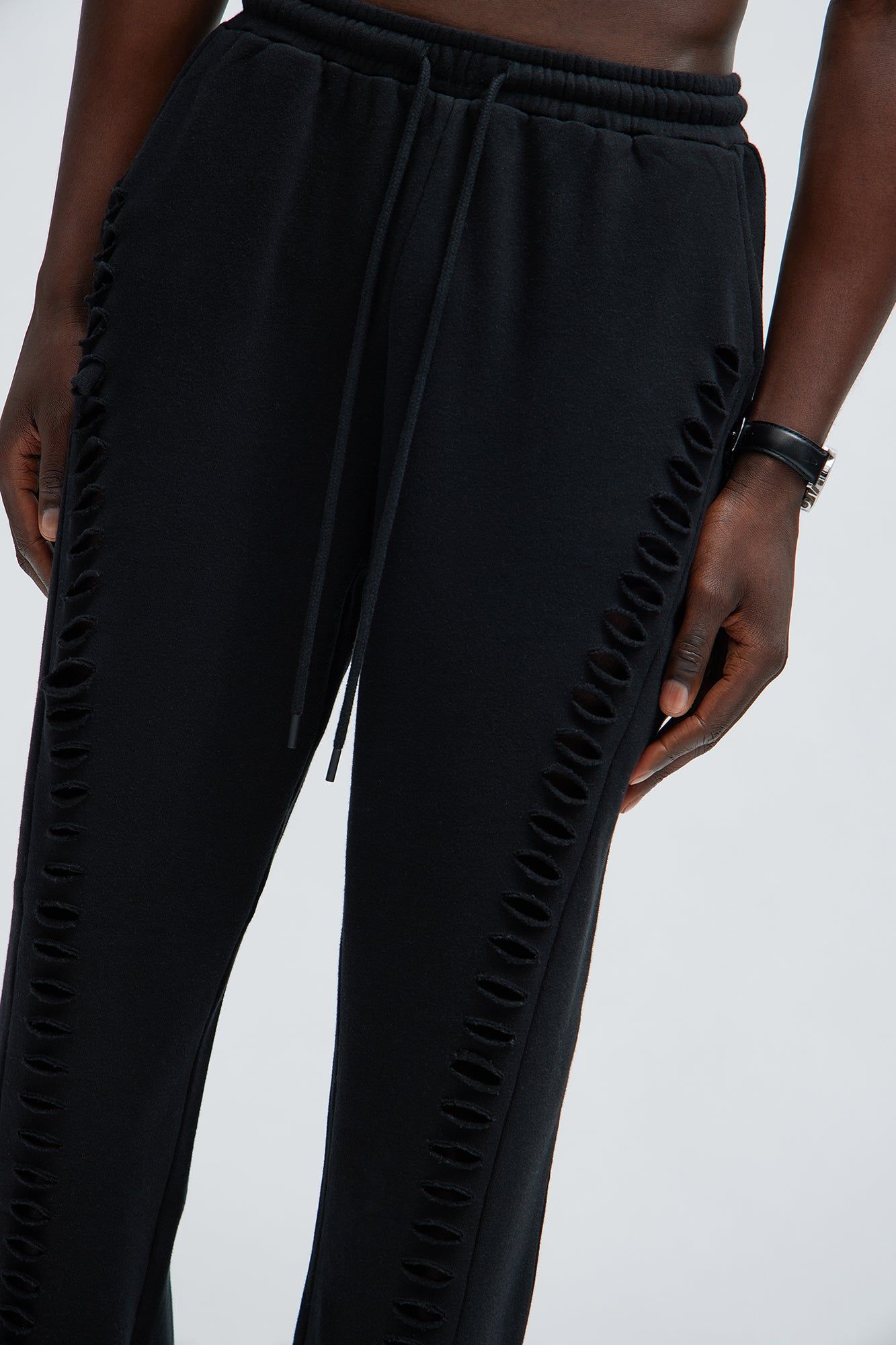 Slash It Tyson Straight Sweatpants - Black sold by Fashion Nova product image thumbnail 4