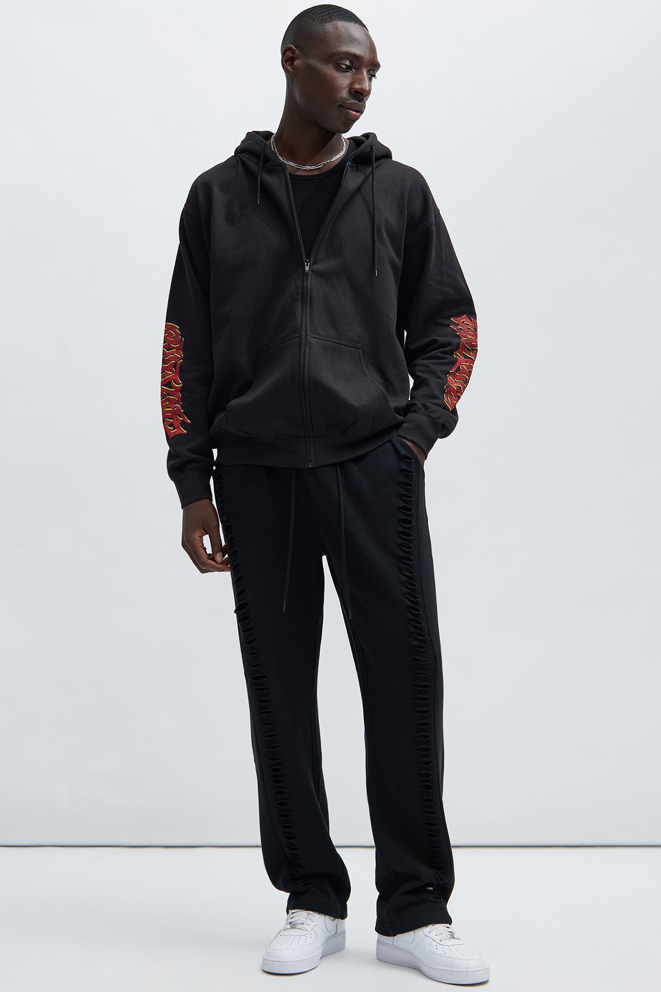 Slash It Tyson Straight Sweatpants - Black sold by Fashion Nova product image thumbnail 2