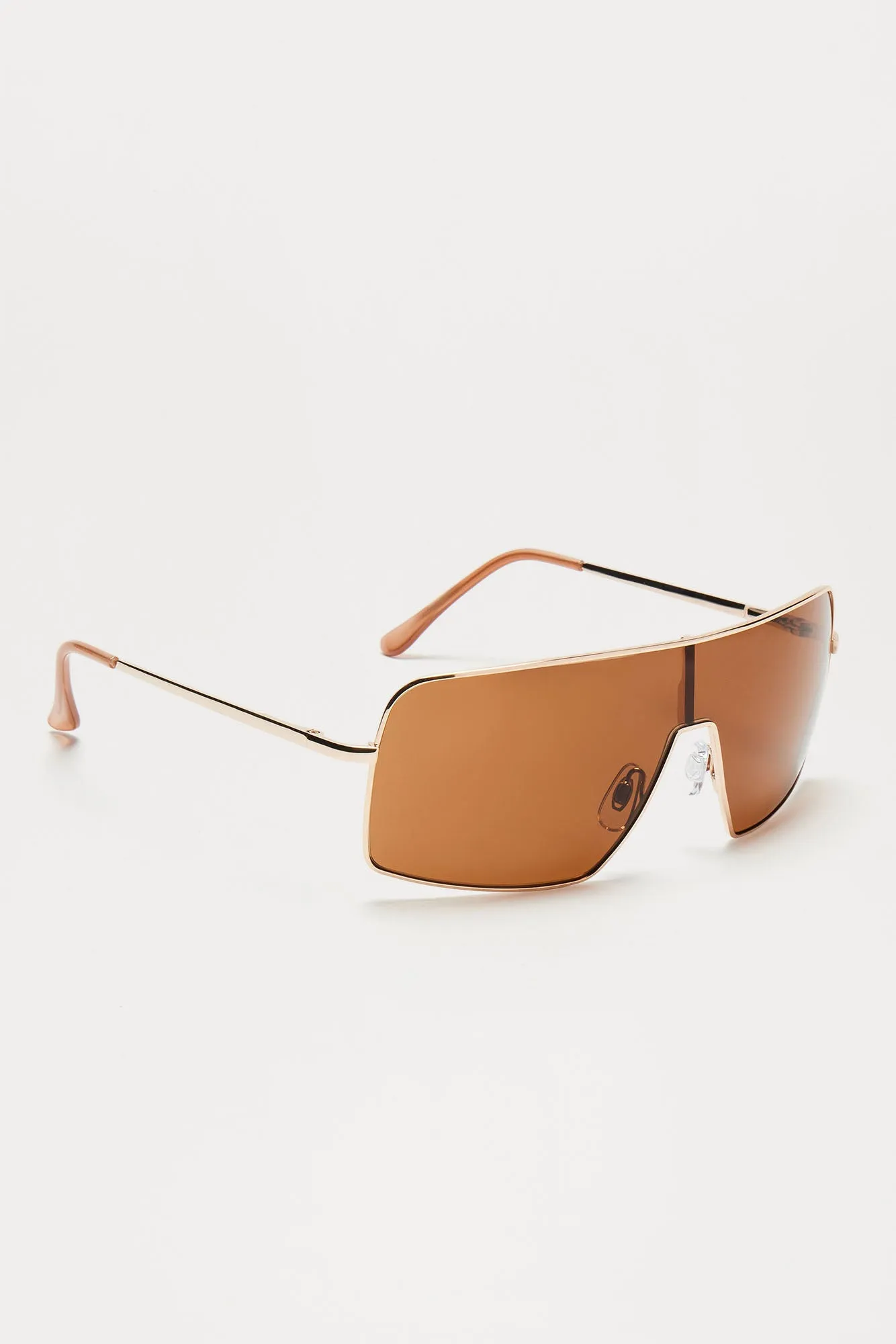 Hidden Pioneer Sunglasses - Gold/Brown sold by Fashion Nova product image thumbnail 4