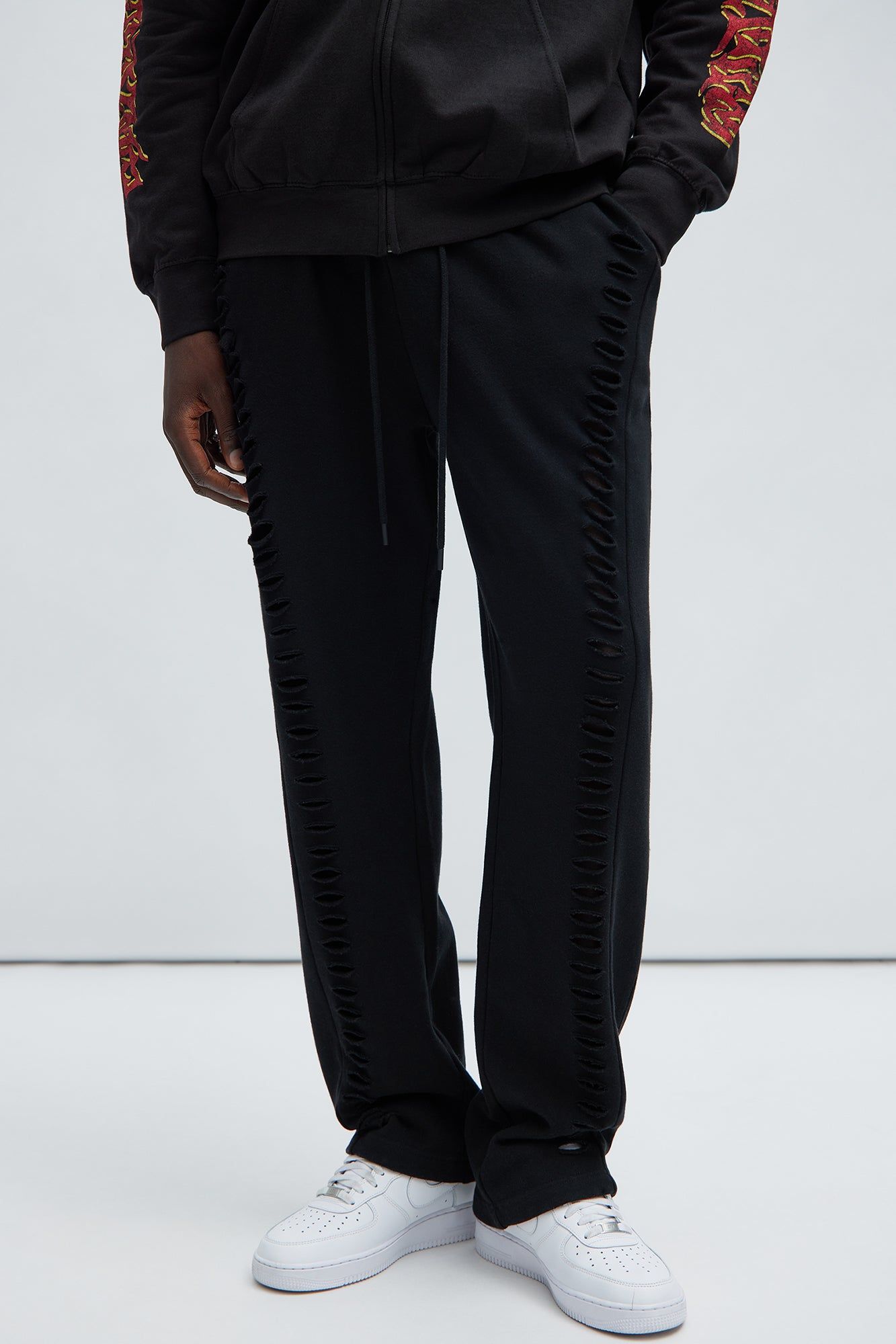 Slash It Tyson Straight Sweatpants - Black sold by Fashion Nova product image thumbnail 3