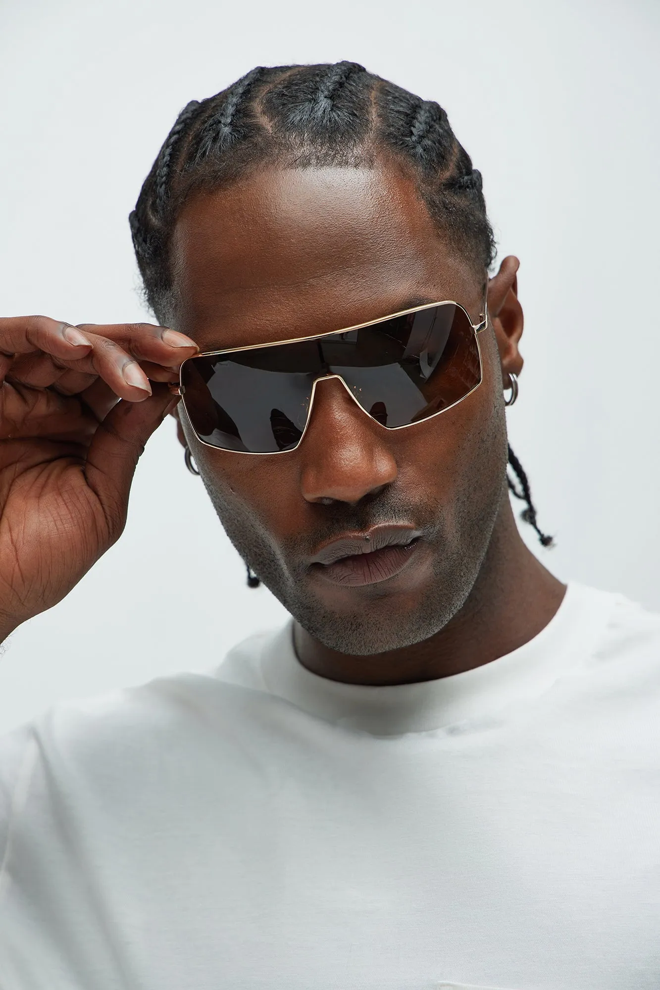 Hidden Pioneer Sunglasses - Gold/Brown sold by Fashion Nova product image thumbnail 2