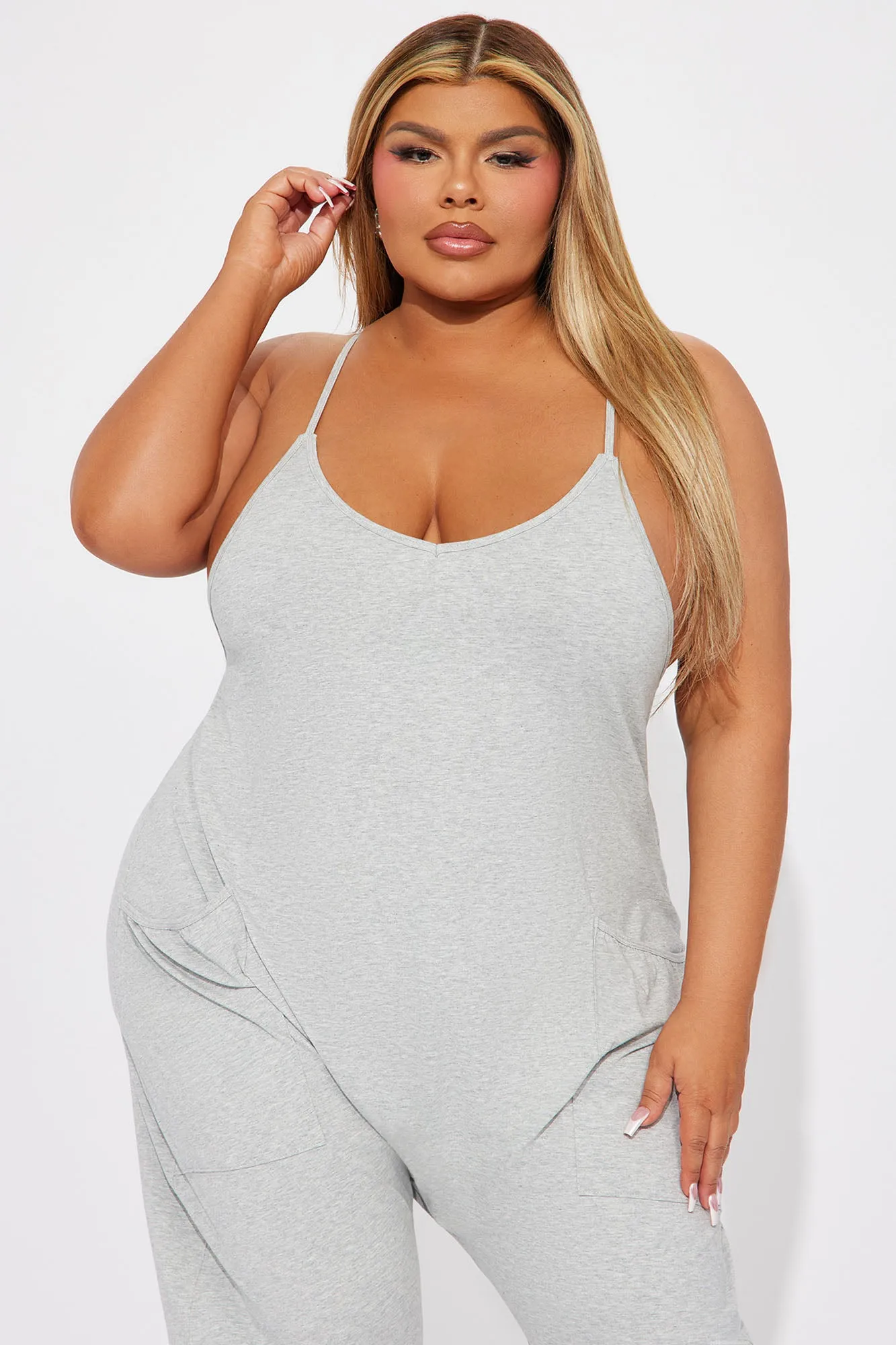 Get You Off My Mind Jumpsuit - Heather Grey sold by Fashion Nova product image thumbnail 5