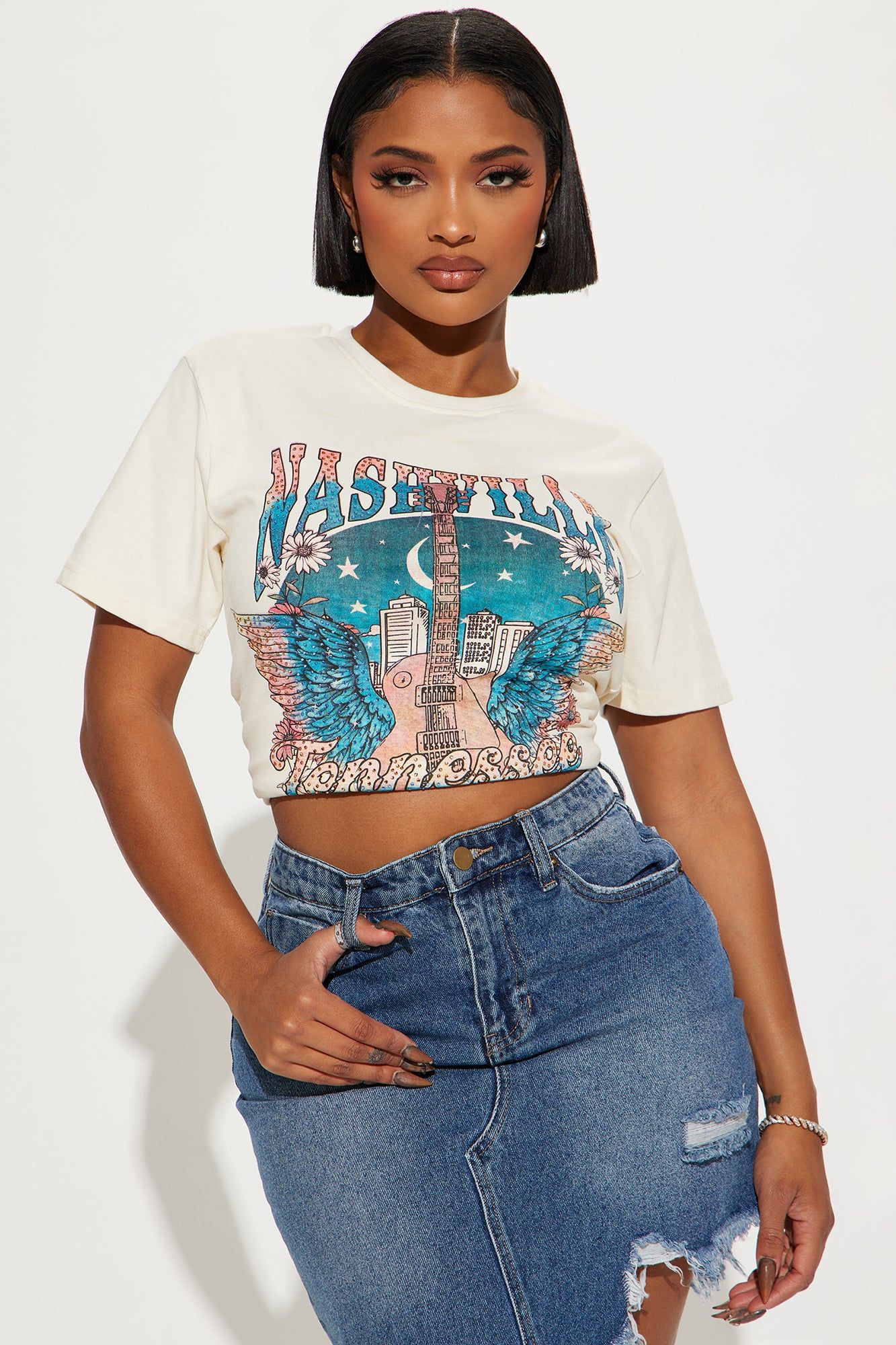Heart Of Music Nashville Tee - Cream sold by Fashion Nova