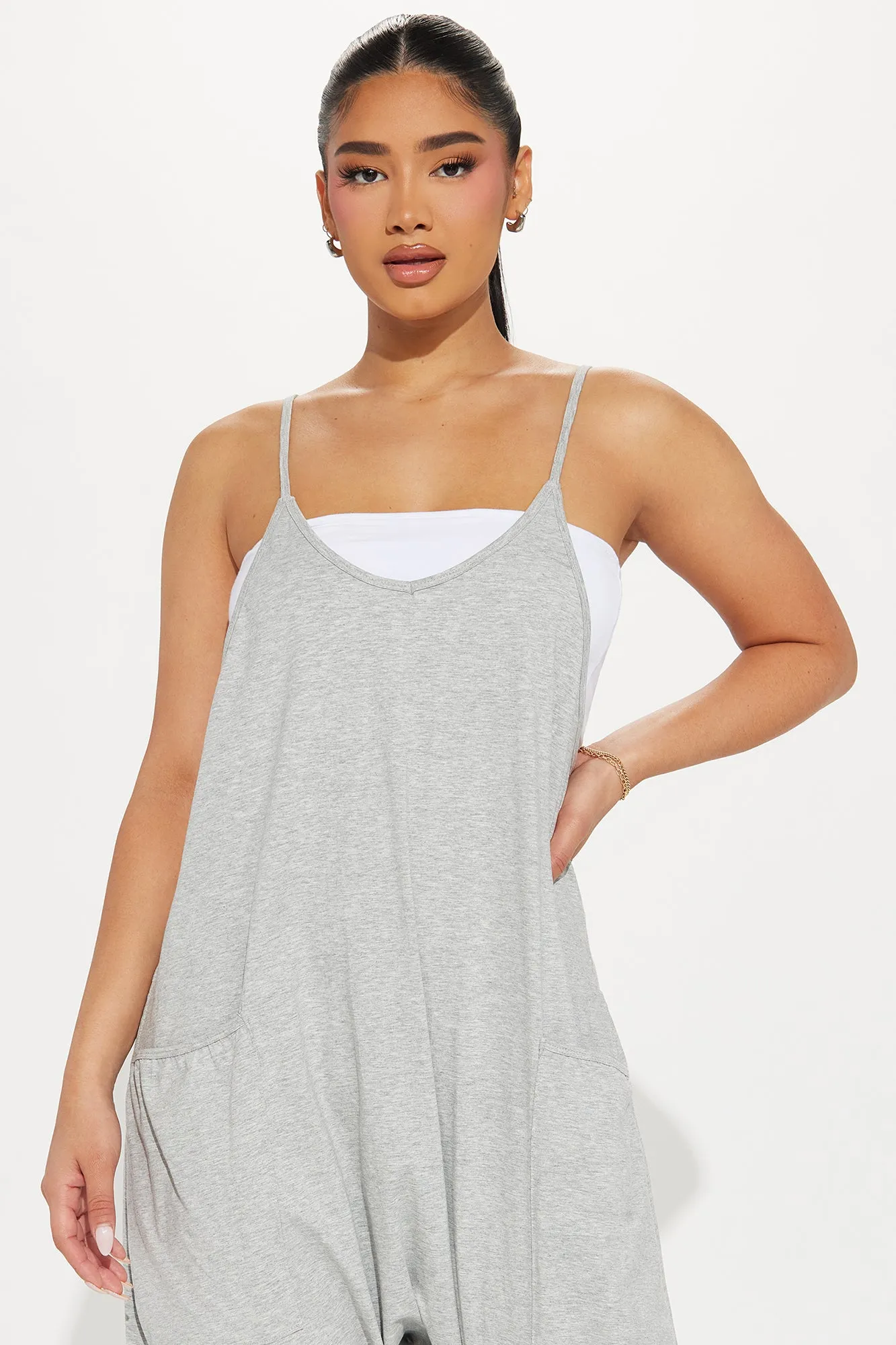 Get You Off My Mind Jumpsuit - Heather Grey sold by Fashion Nova product image thumbnail 2