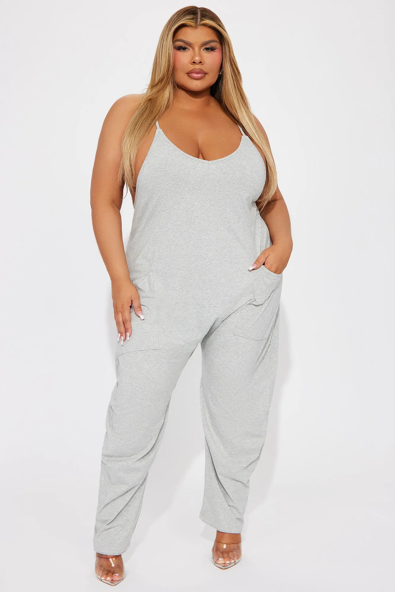 Get You Off My Mind Jumpsuit - Heather Grey sold by Fashion Nova product image thumbnail 4