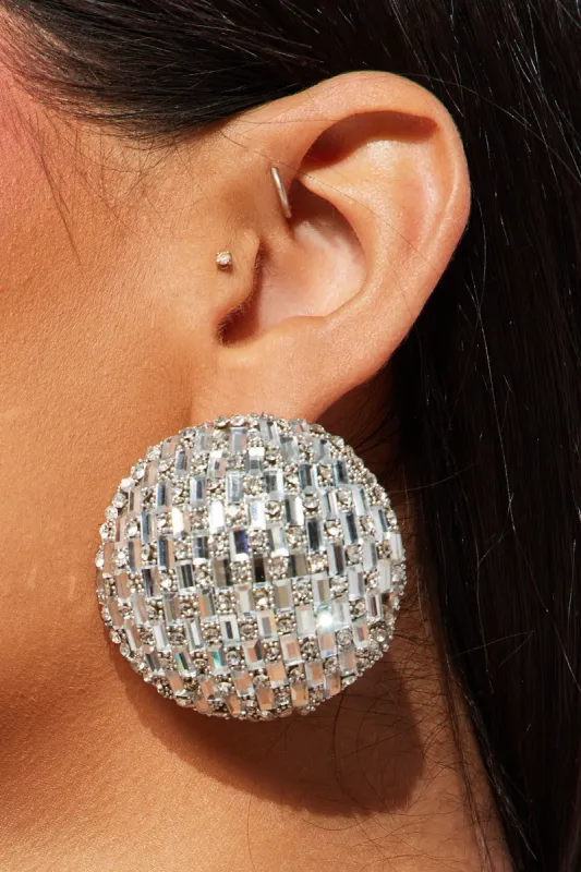 Shine Through Earrings - Clear/Silver sold by Fashion Nova