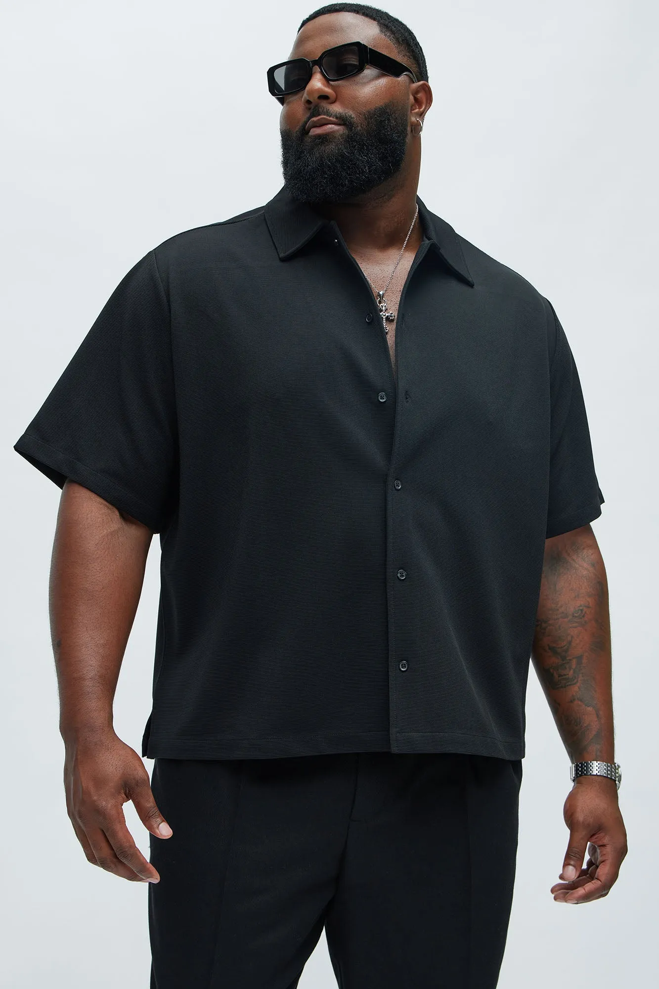 Frazer Textured Knit Shirt - Black sold by Fashion Nova product image thumbnail 5