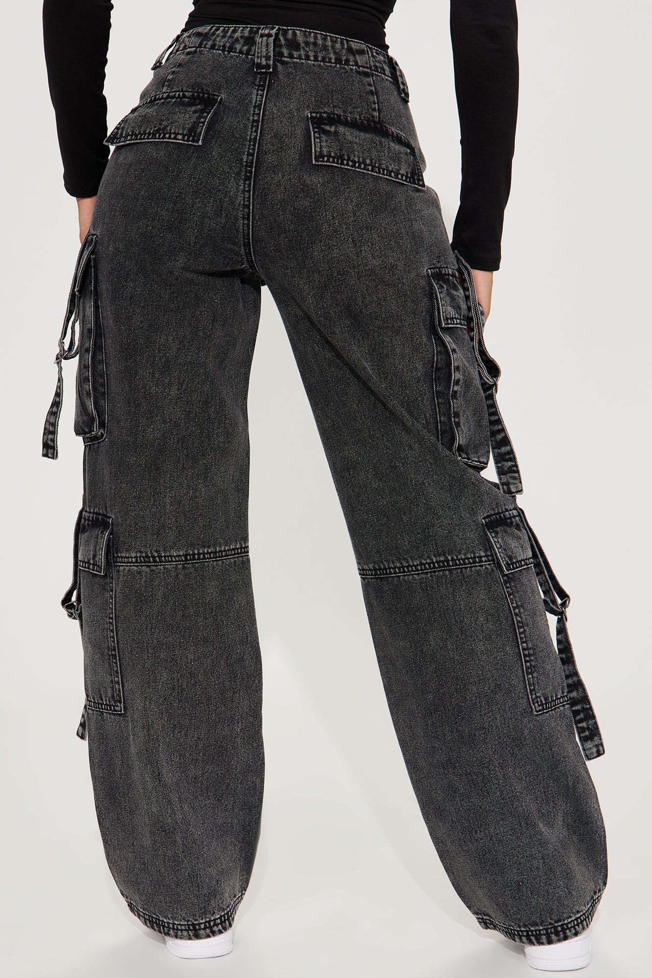 Unphased Mineral Wash Cargo Pant - Black sold by Fashion Nova product image thumbnail 3