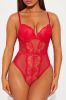 Feelings Of Lust Lace Teddy - Red sold by Fashion Nova