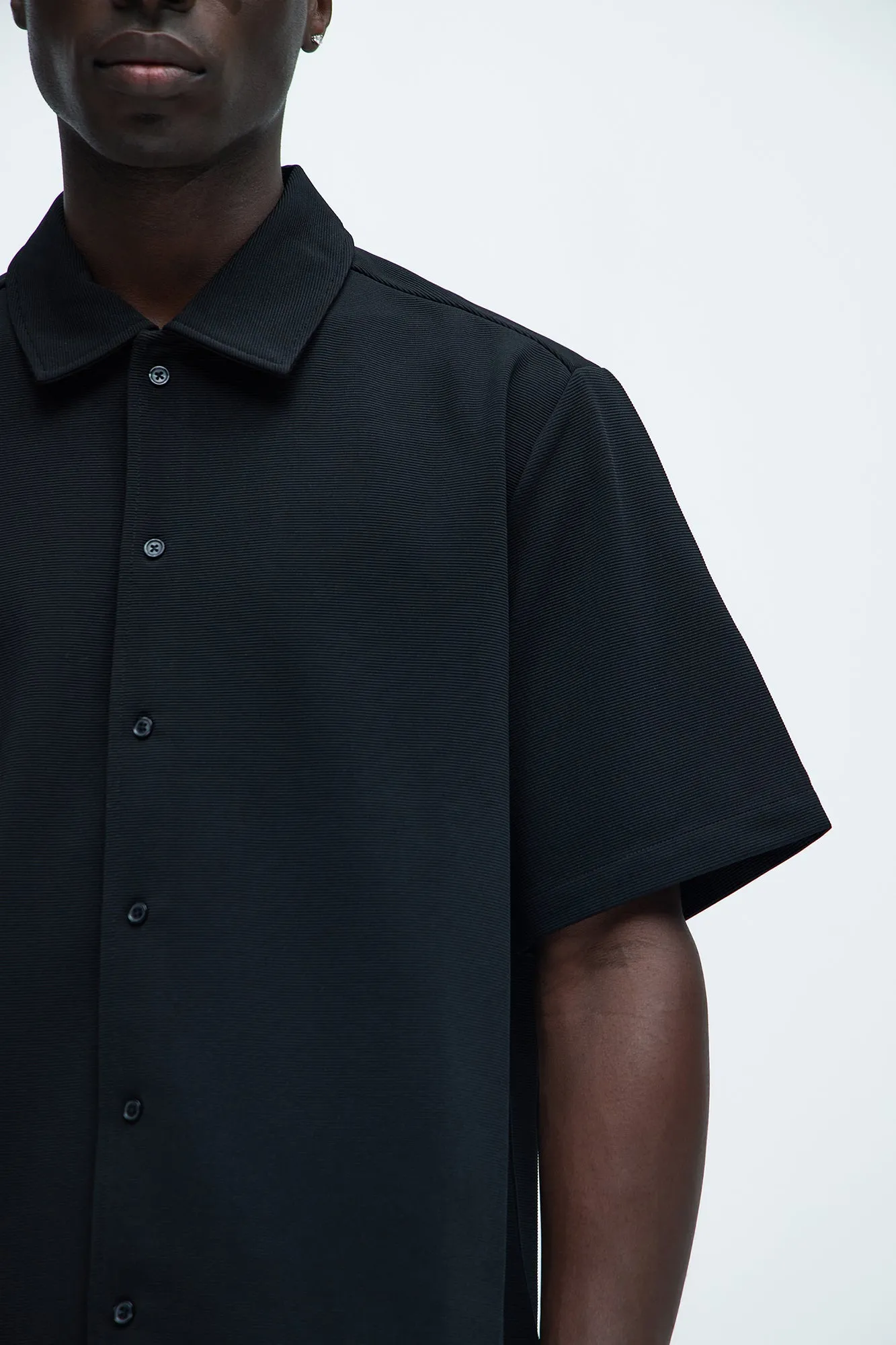 Frazer Textured Knit Shirt - Black sold by Fashion Nova product image thumbnail 3