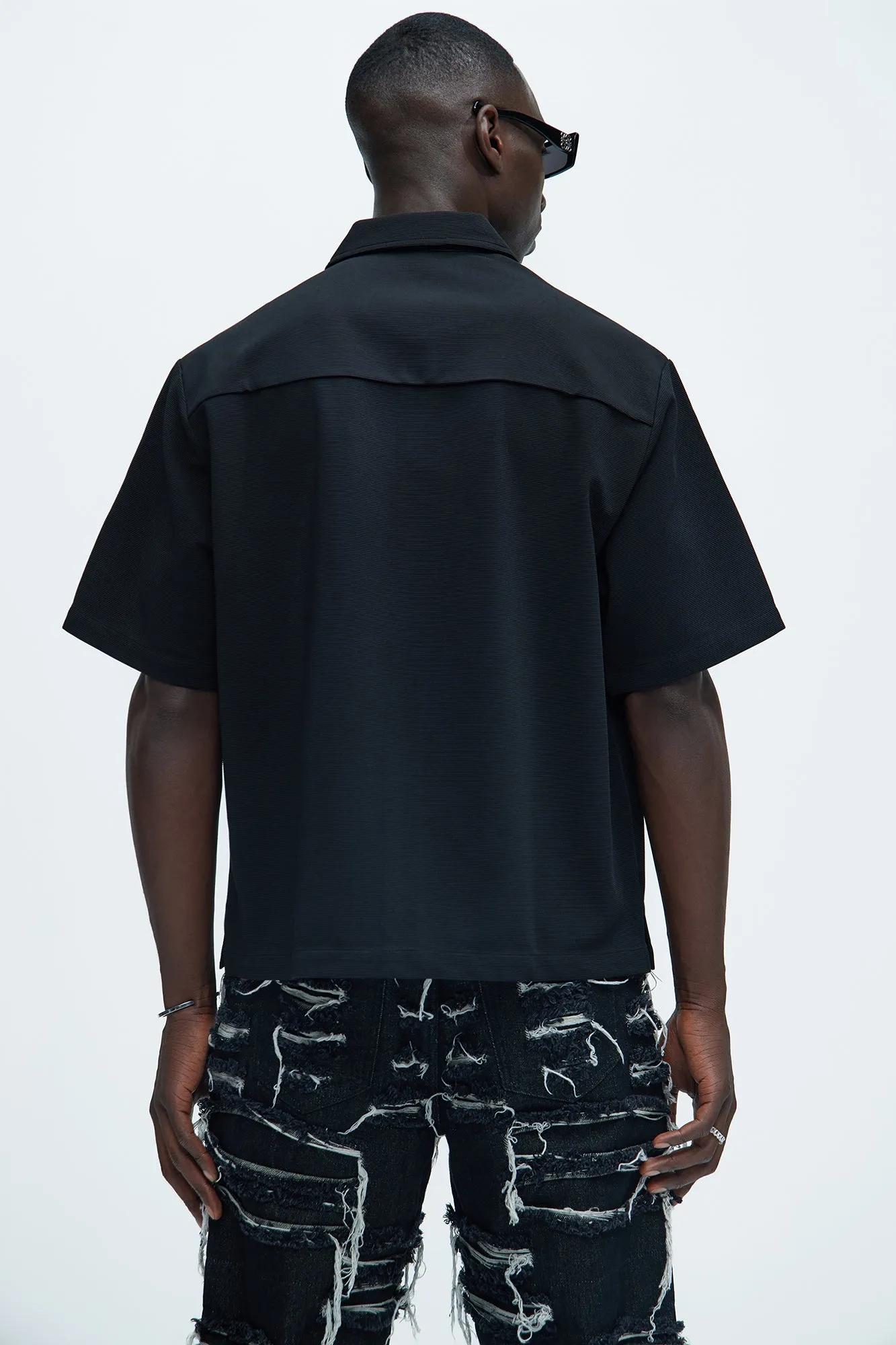 Frazer Textured Knit Shirt - Black sold by Fashion Nova product image thumbnail 4