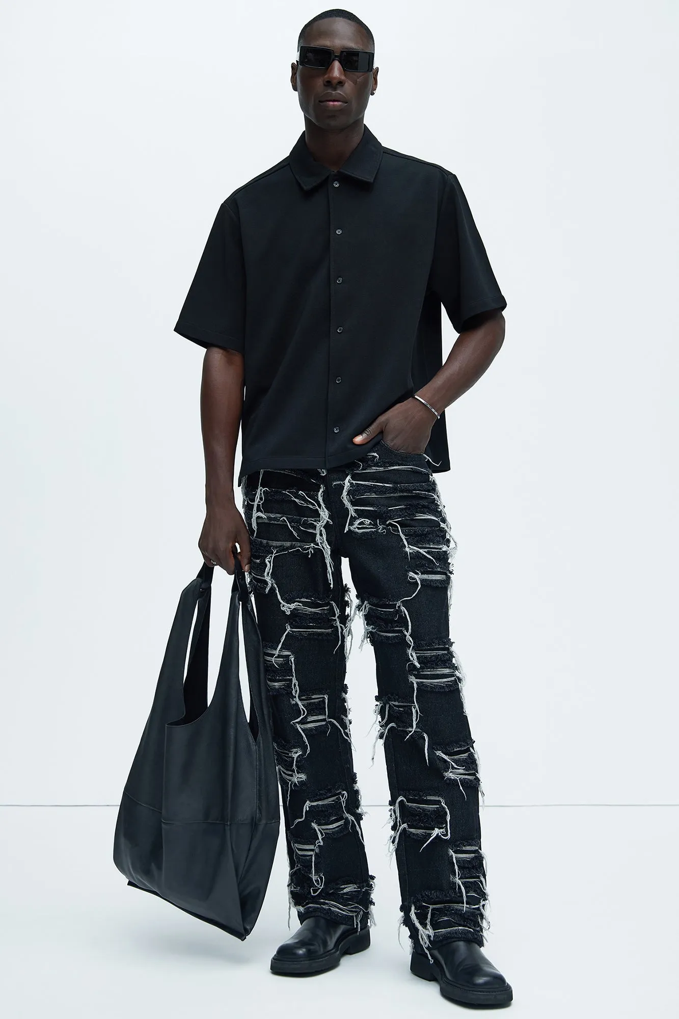 Frazer Textured Knit Shirt - Black sold by Fashion Nova product image thumbnail 2