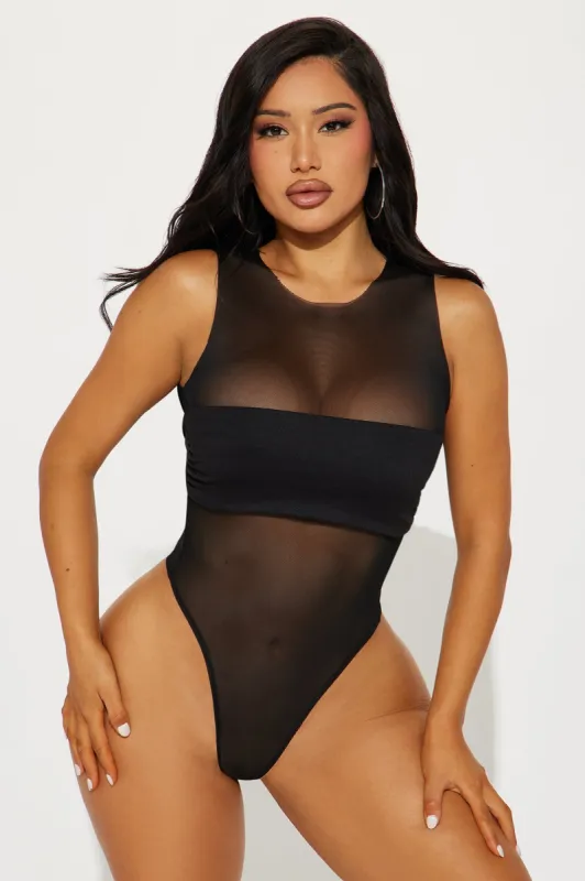 Endless Love Sleeveless Bodysuit - Black sold by Fashion Nova