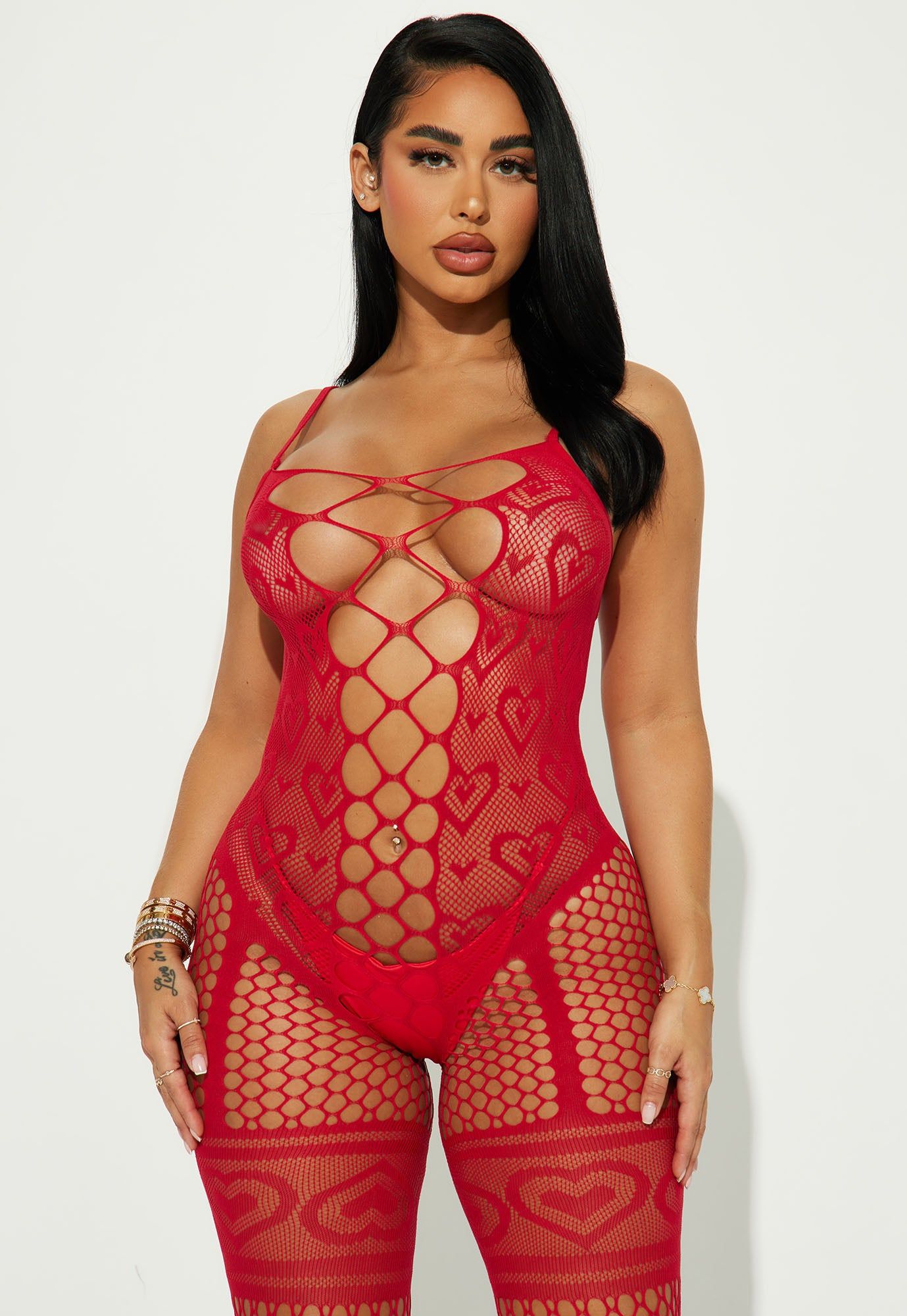 Being Naughty Tonight Bodystocking - Red sold by Fashion Nova product image thumbnail 2