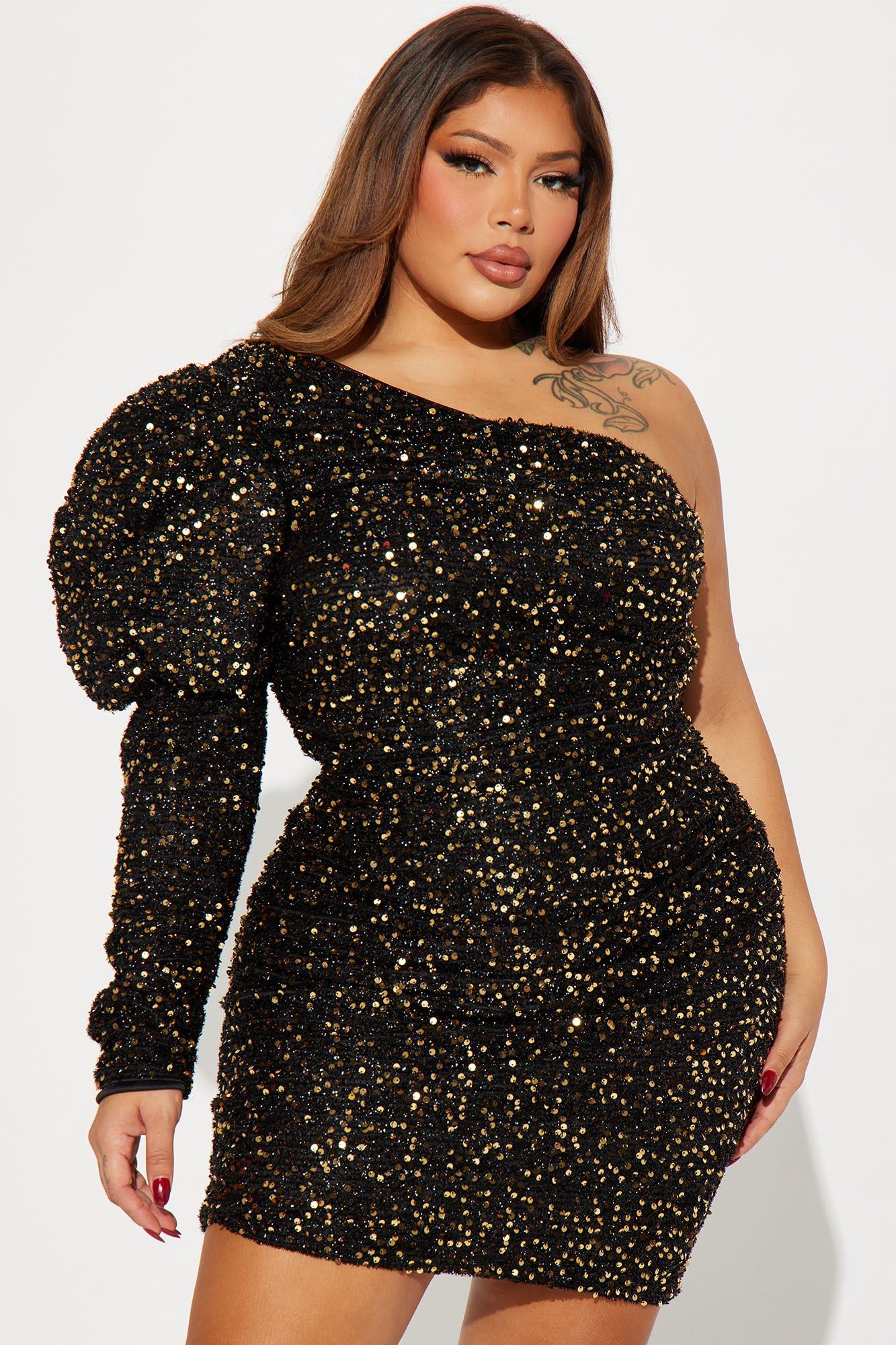 Sandy Sequin Mini Dress - Black/combo sold by Fashion Nova product image thumbnail 4
