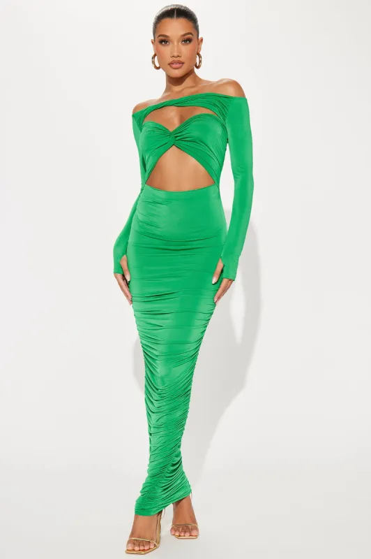 Kristal Maxi Dress - Kelly Green sold by Fashion Nova