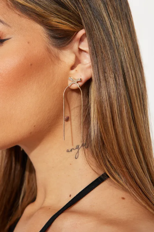 The Bow Is Mine Earrings - Gold sold by Fashion Nova