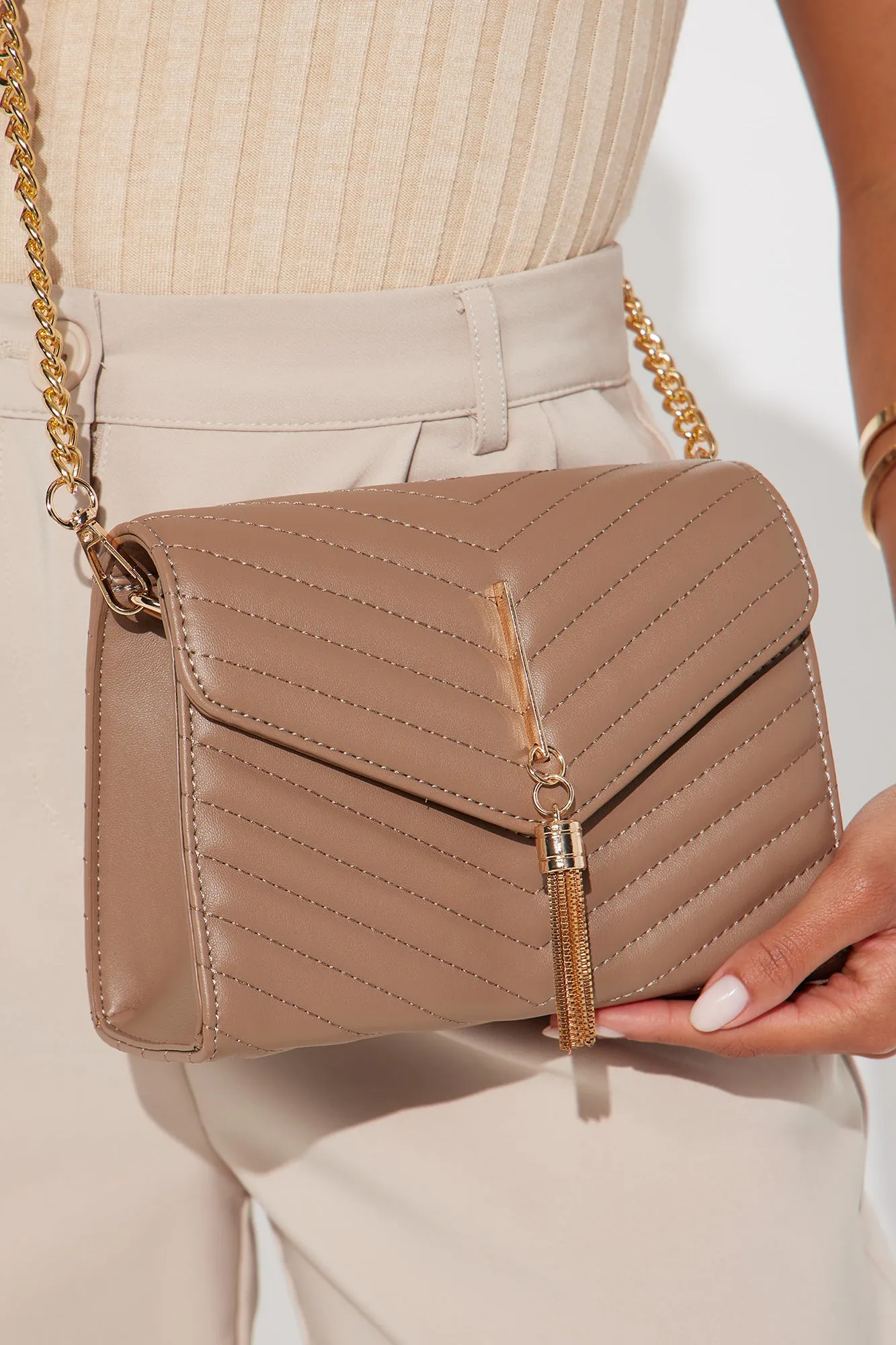 Sass In The City Crossbody Bag - Taupe sold by Fashion Nova product image thumbnail 2