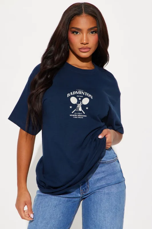 Badminton Members Only Oversized Tee - Navy sold by Fashion Nova