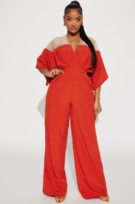 Almost the Weekend Jumpsuit  - Rust sold by Fashion Nova