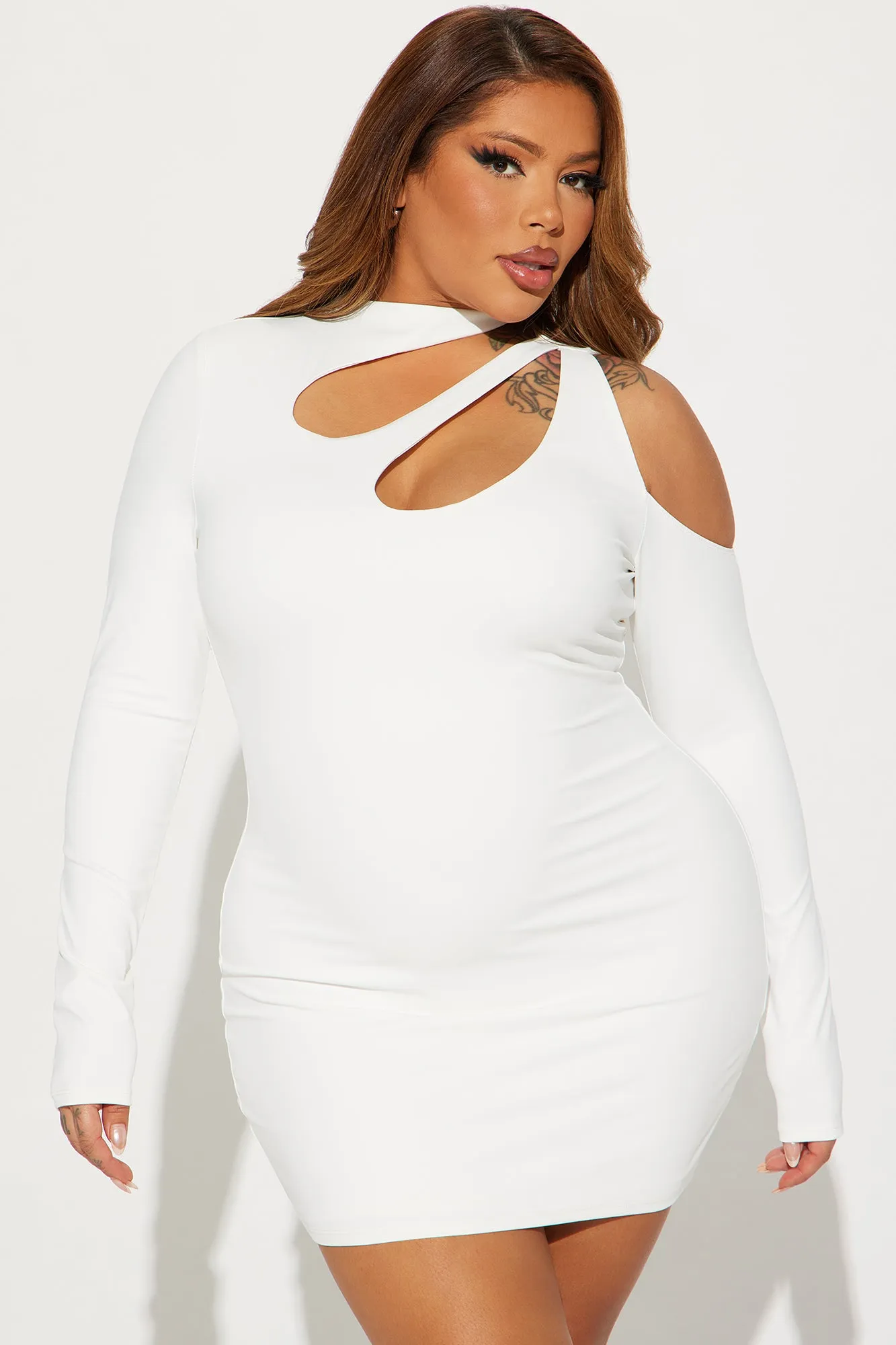 Jojo Micro Mini Dress - White sold by Fashion Nova product image thumbnail 5