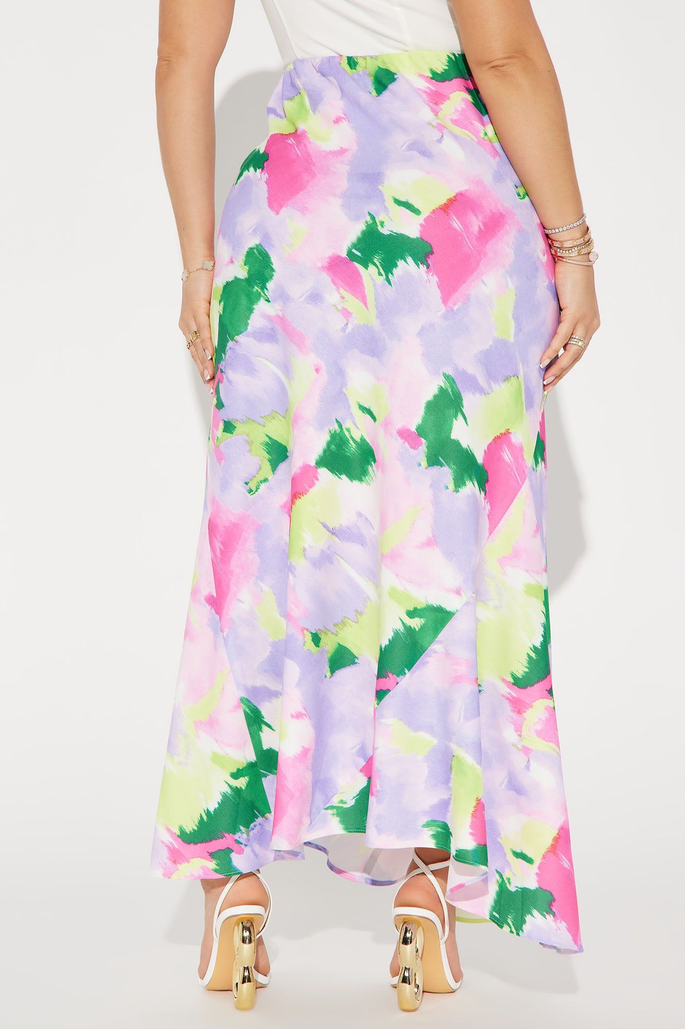 Brighter Days Satin Maxi Skirt - Multi Color sold by Fashion Nova product image thumbnail 3