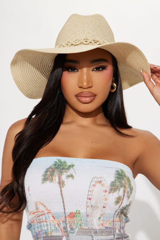 Island Oasis Sun Hat - Ivory sold by Fashion Nova