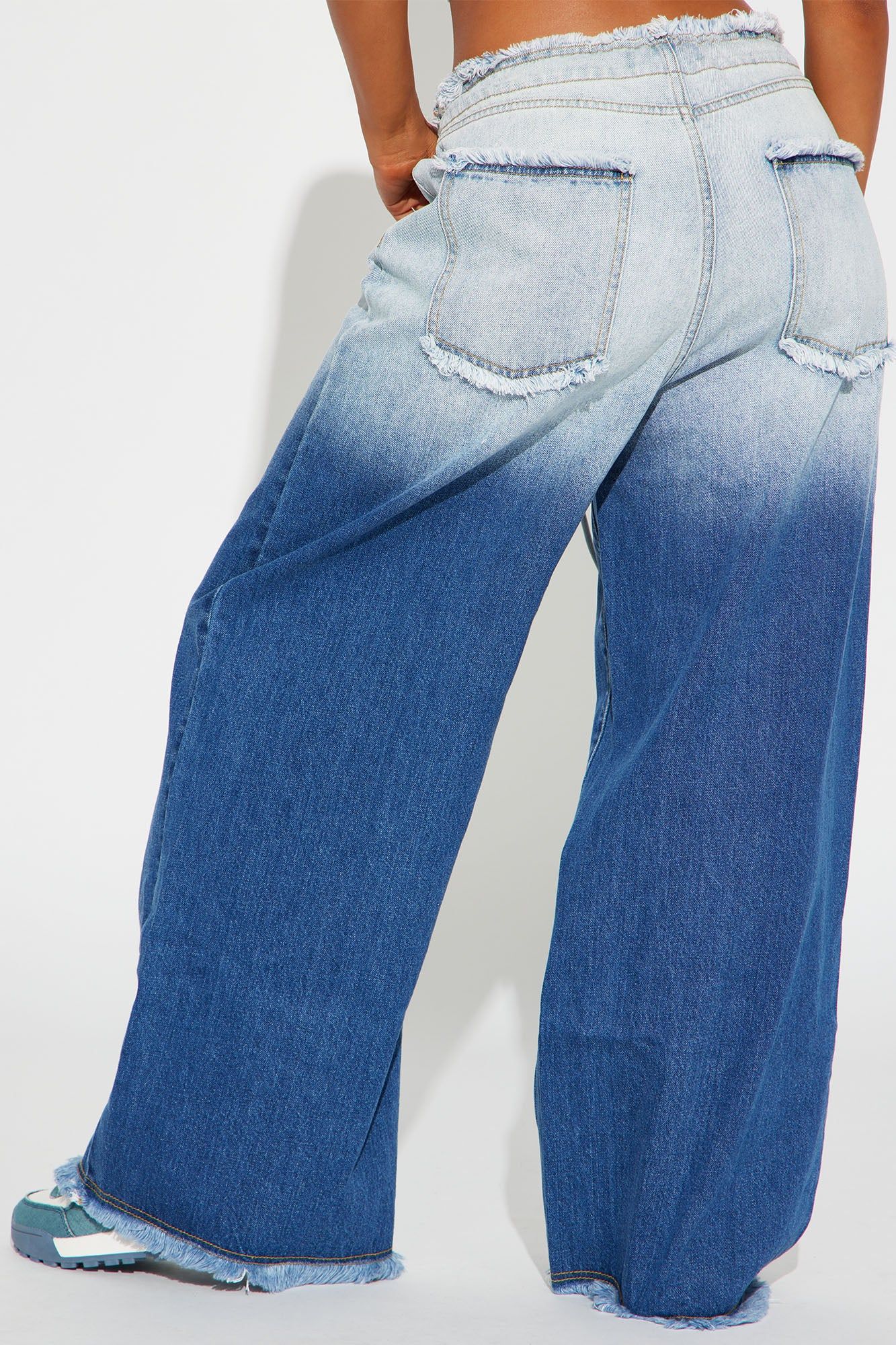 Lost In Space Baggy Gradient Jeans - Medium Wash sold by Fashion Nova product image thumbnail 4
